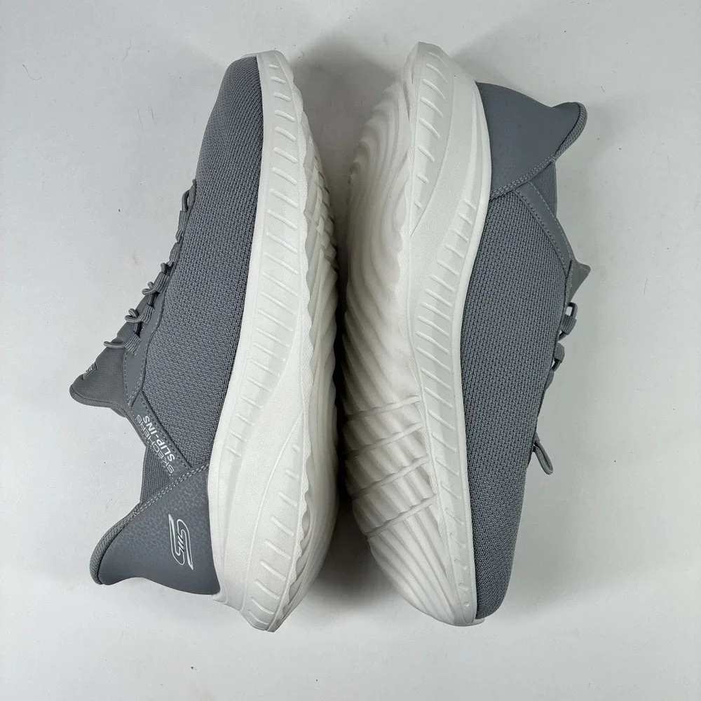 Skechers BOBS Squad Chaos Daily Hype Men's 11W Gray Hands Free Slip-Ins Sneakers